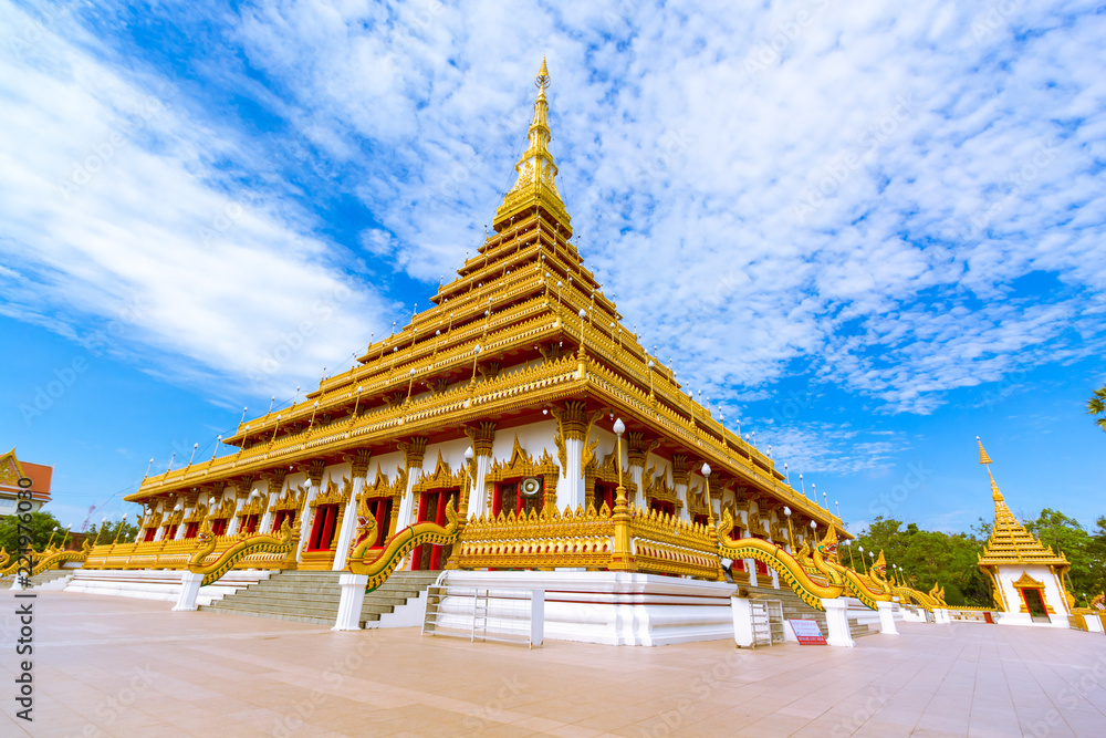 The famous pagoda in the Nongwang temple at Khonkaen province Thailand The famous pagoda in the Nongwang temple at Khonkaen province Thailand