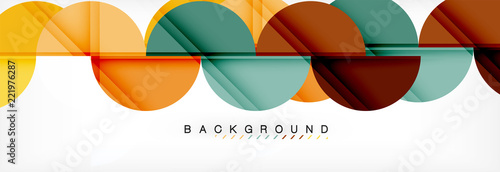 Circle abstract background, geometric illustration