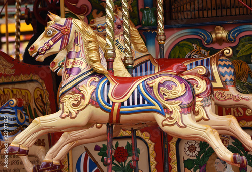 Carousel horses photo