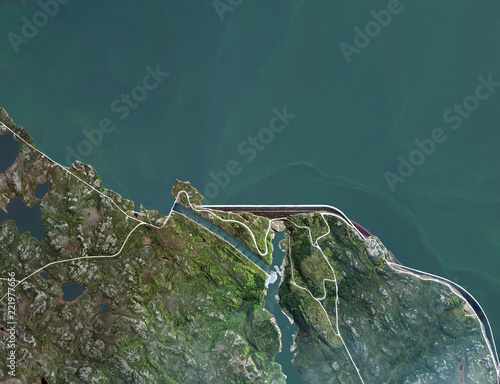 Schilderij op canvas Robert Bourassa Dam and Hydropower Plant ( Robert-Bourassa Dam) - James Bay Proj