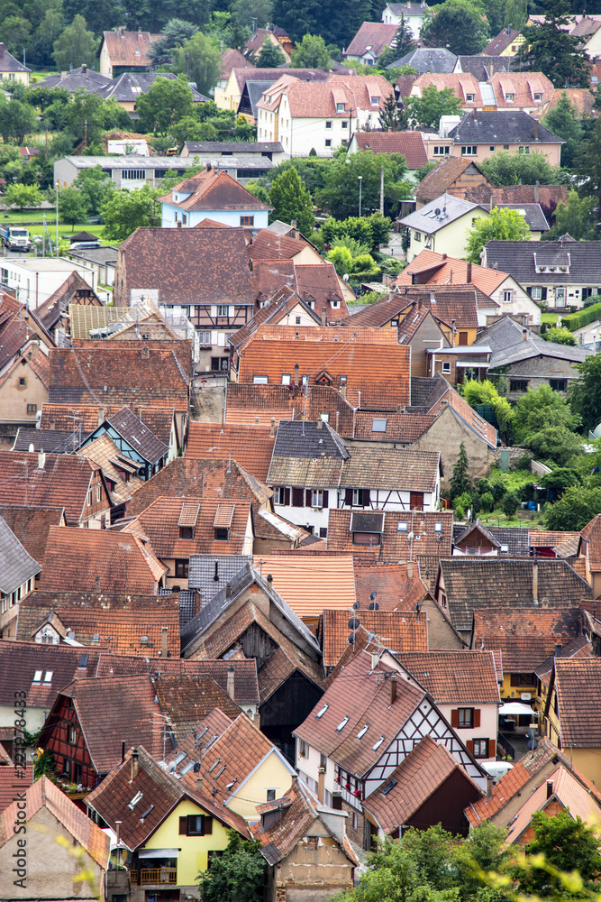 Obernai. Vue panoramique sur la ville, Bas-Rhin, Alsace. Grand Est