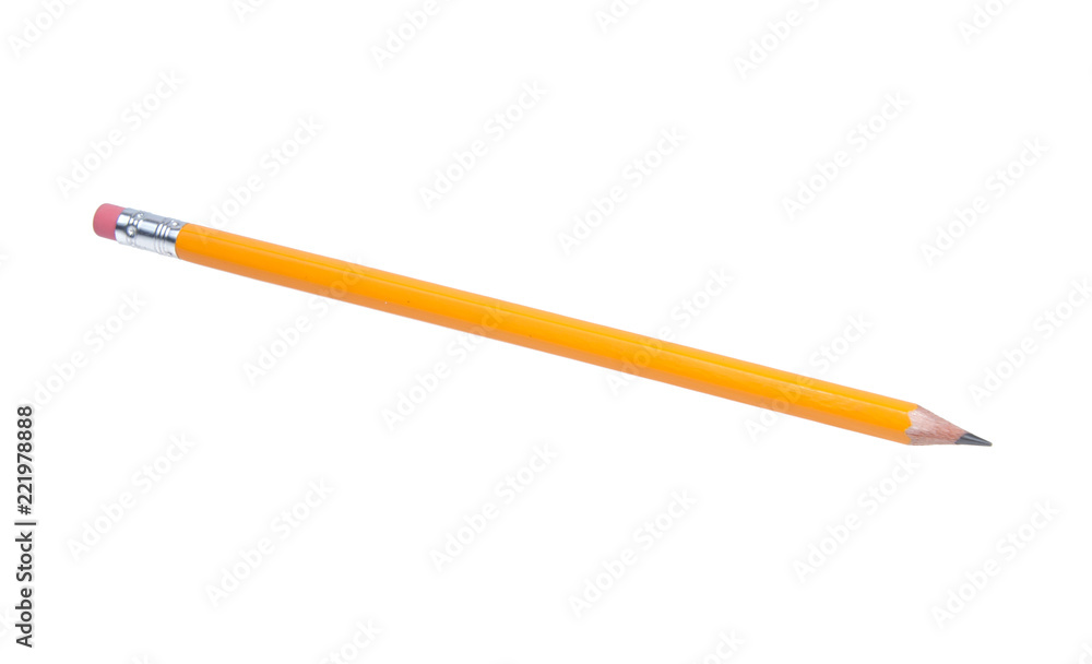 yellow pencil isolated on the white yellow pencil isolated on the white