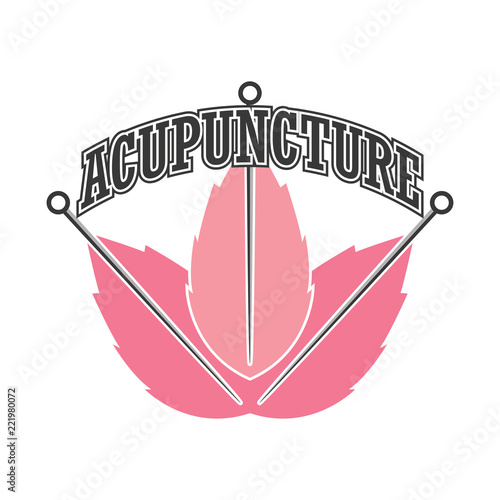 acupuncture therapy logo isolated on white background