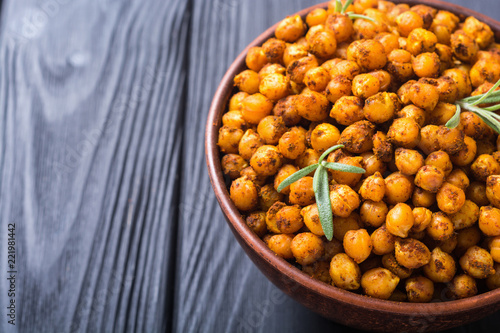 Roasted chickpeas with rosemary