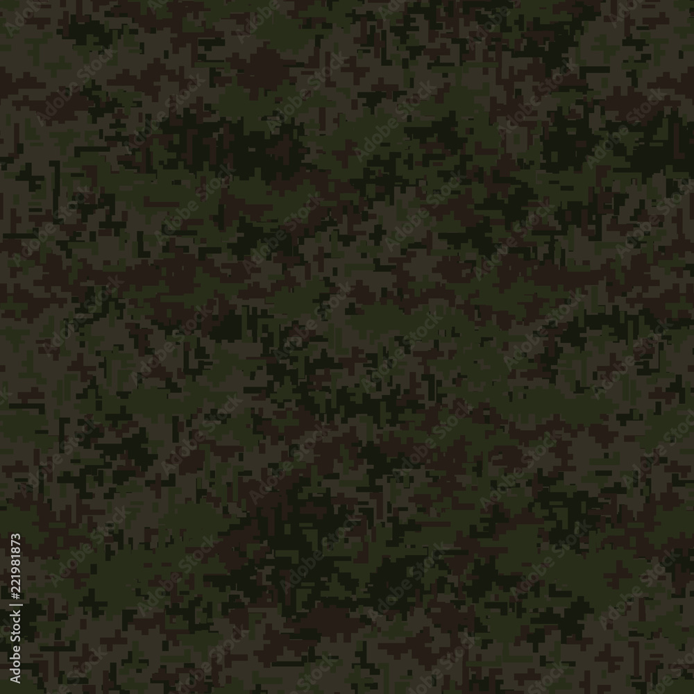 Camouflage background. Dark green camouflage texture. Stock Vector ...