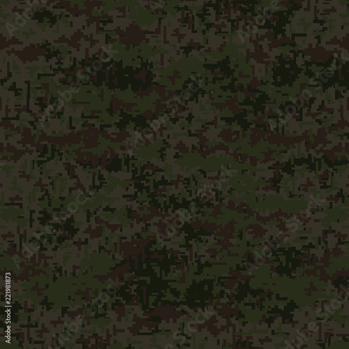 Camouflage background. Dark green camouflage texture.