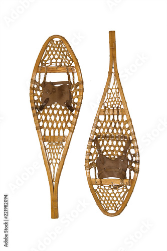 Snowshoes, isolated against white background