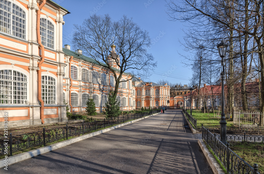 Naklejka premium Inner yard of the Alexander Nevsky Lavra.