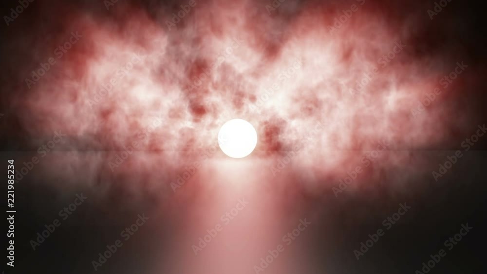 Red light and gray dry ice smoke clouds fog background of fractal noise effect animation. Red light and gray dry ice smoke clouds fog background of fractal noise effect animation.