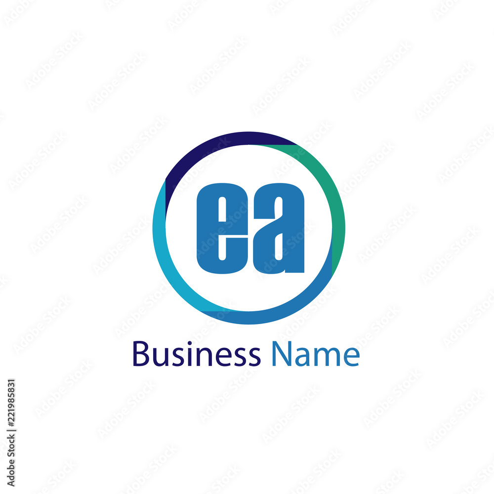 Initial Letter EA Logo Template Design