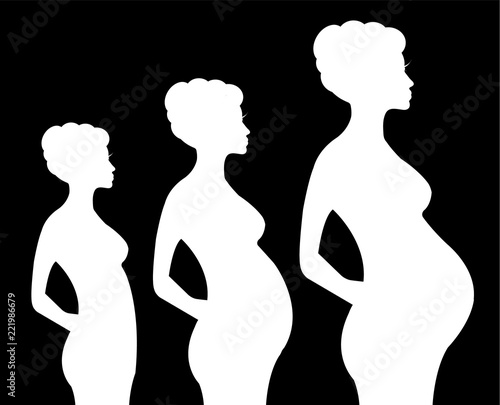 Pregnant woman vector illustration