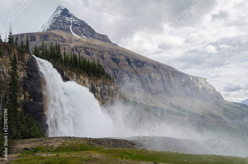 waterfall in mountains