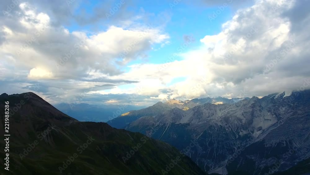 San Marco Pass - Alpine pass. Amazing aerial view of the mountain bends creating beautiful shapes. Aerial view. Mountain in snow and ice San Marco Pass - Alpine pass. Amazing aerial view of the mountain bends creating beautiful shapes. Aerial view. Mountain in snow and ice