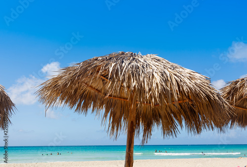 Straw Hut on a Beach in Cuba