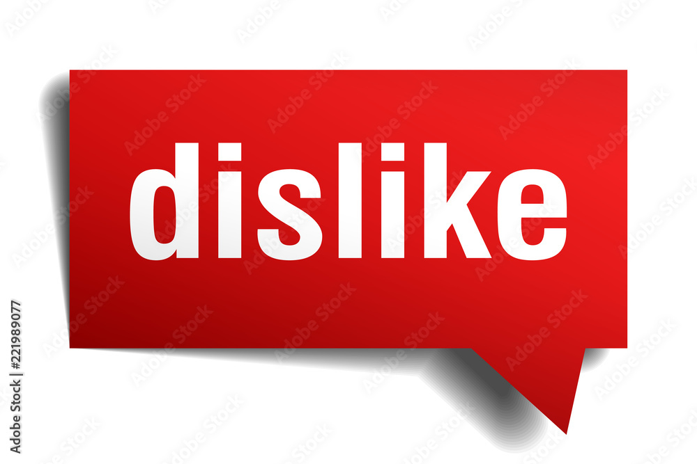 dislike red 3d speech bubble dislike red 3d speech bubble
