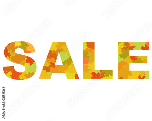 Autumn sale fall - vector logo 