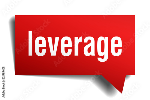 leverage red 3d speech bubble