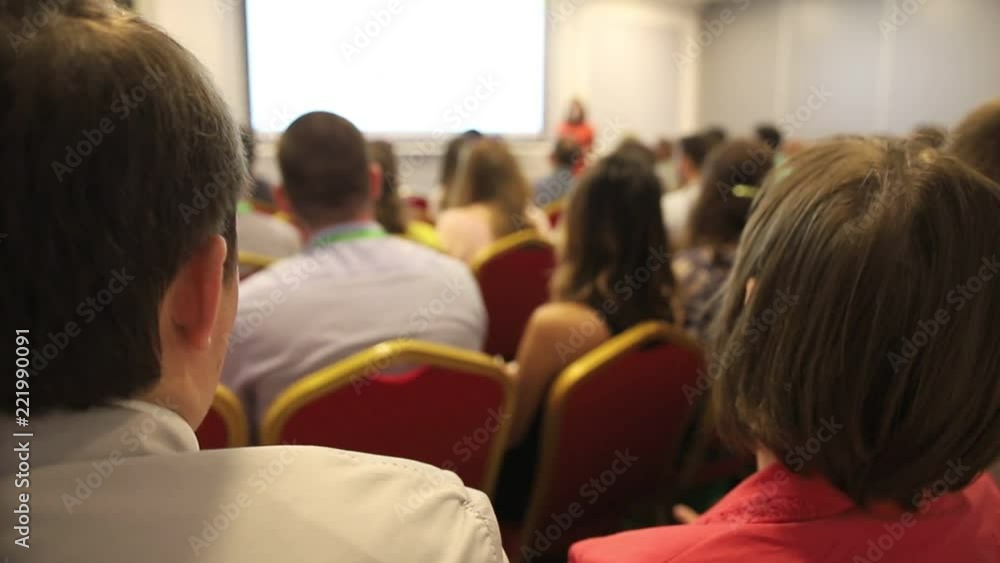 People on the business conference - rear view People on the business conference - rear view