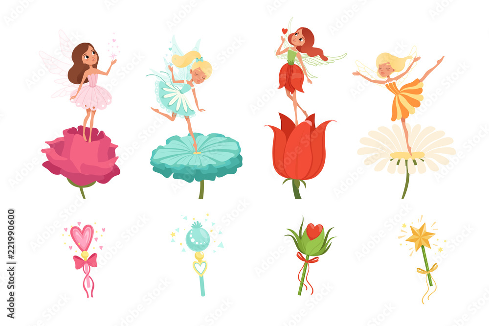 Collection of cute women dresses vector, colorful, flat cartoon