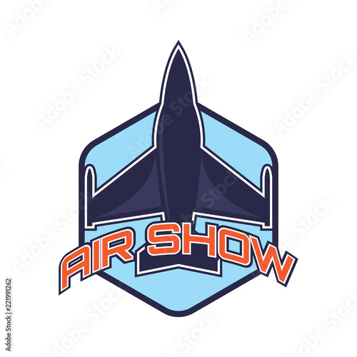 air show logo isolated on white background. vector illustration