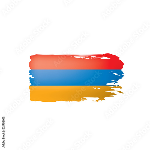 Armenia flag, vector illustration on a white background