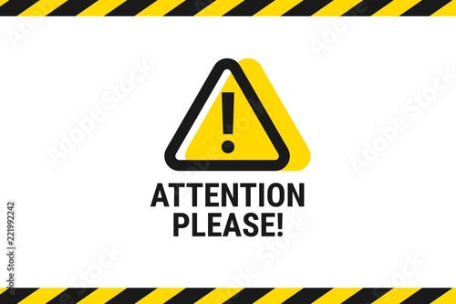 Attention please. Important announcement. Pay attention. Vector illustration photo