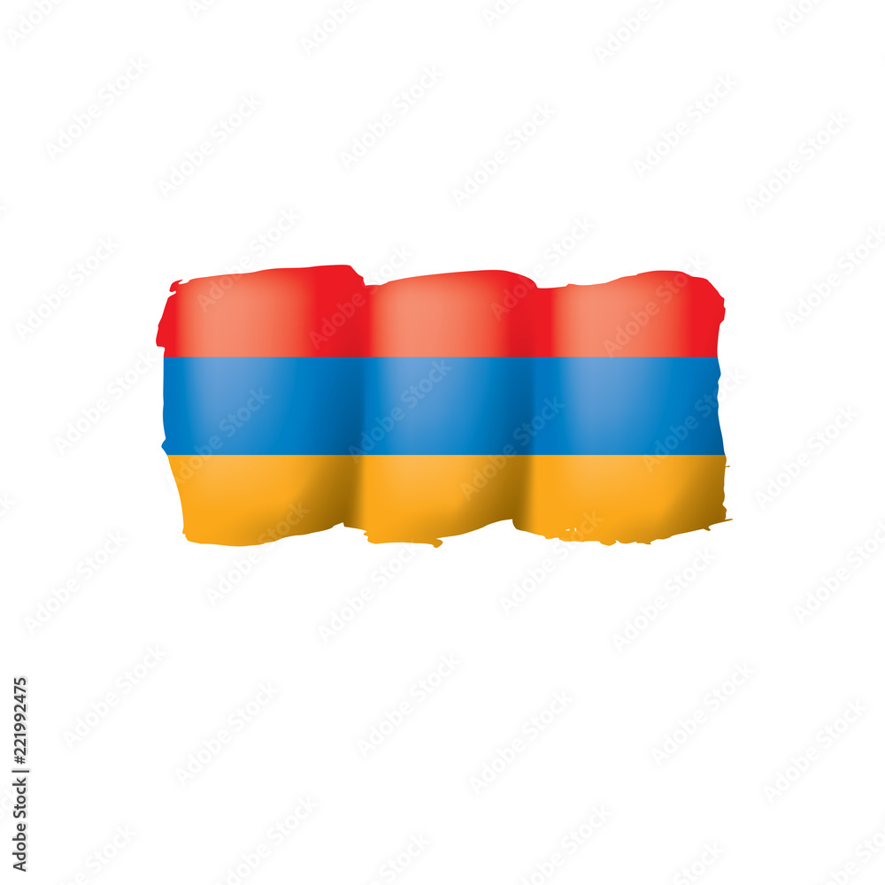 Armenia flag, vector illustration on a white background Armenia flag, vector illustration on a white background