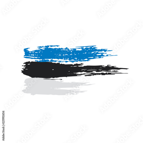 Estonia flag, vector illustration on a white background