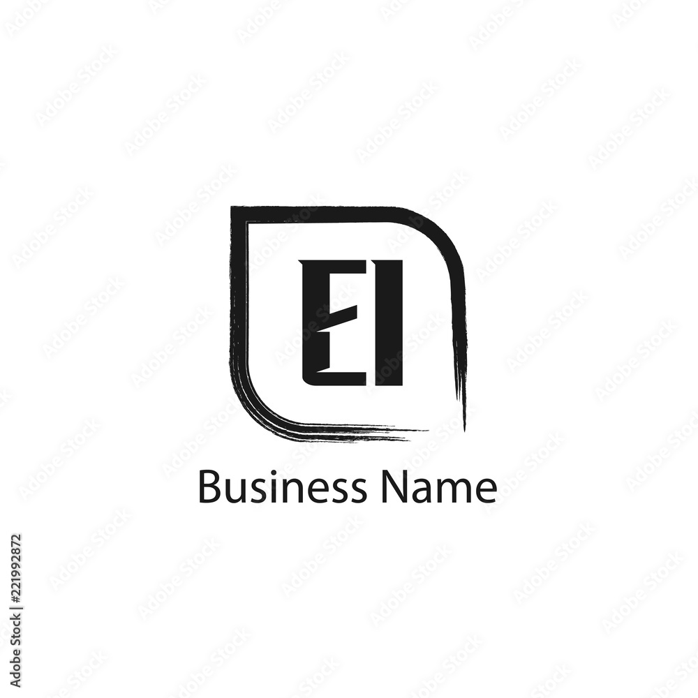 Initial Letter EI Logo Template Design