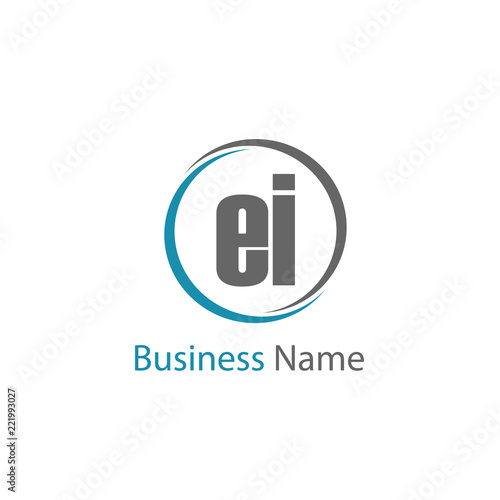 Initial Letter EI Logo Template Design