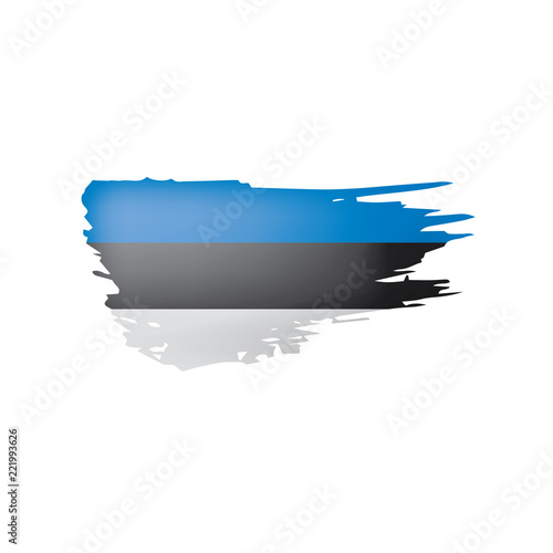 Estonia flag, vector illustration on a white background