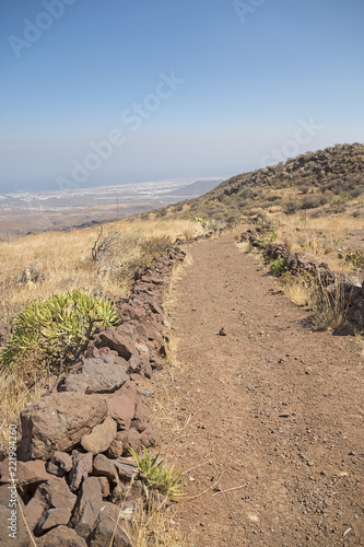 Arid small path for trekking.