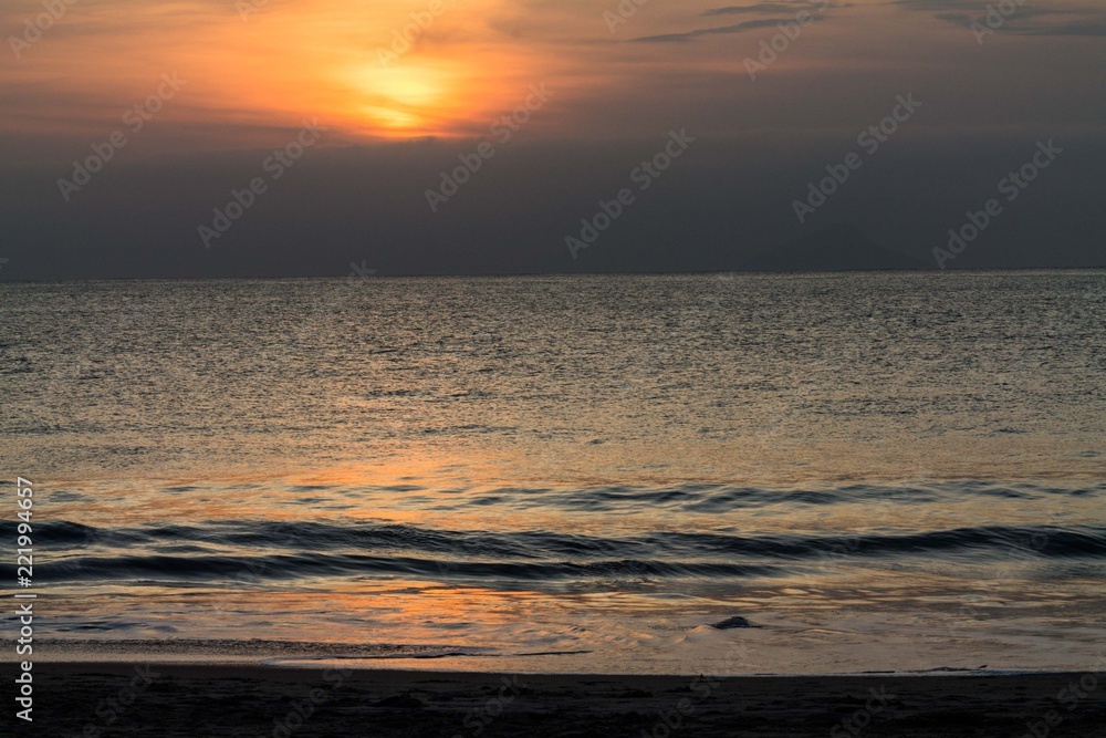 sunset on the beach