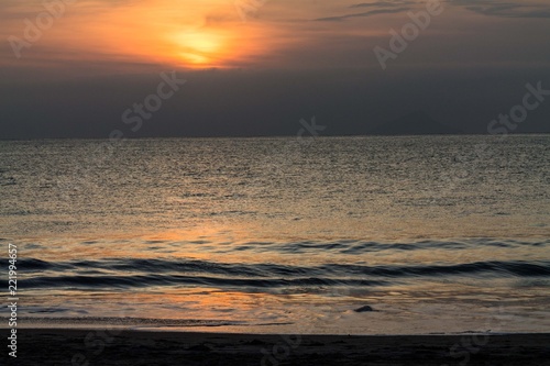 sunset on the beach