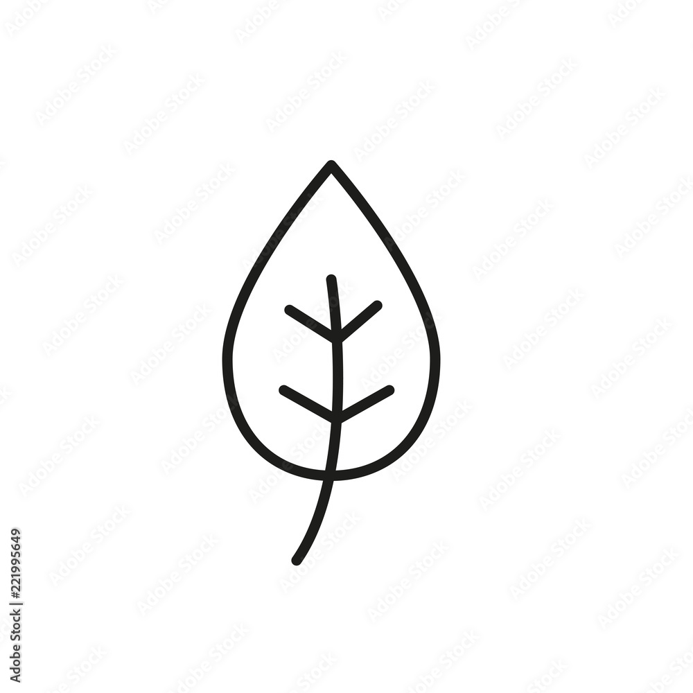 Leaf outline icon vector Leaf outline icon vector