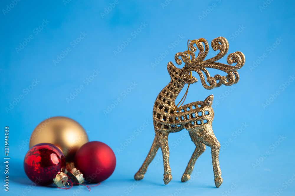 christmas tree ornaments in colorful background