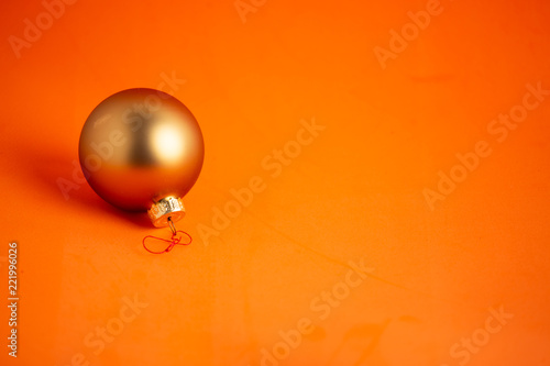 Christmas tree ball on colorful background