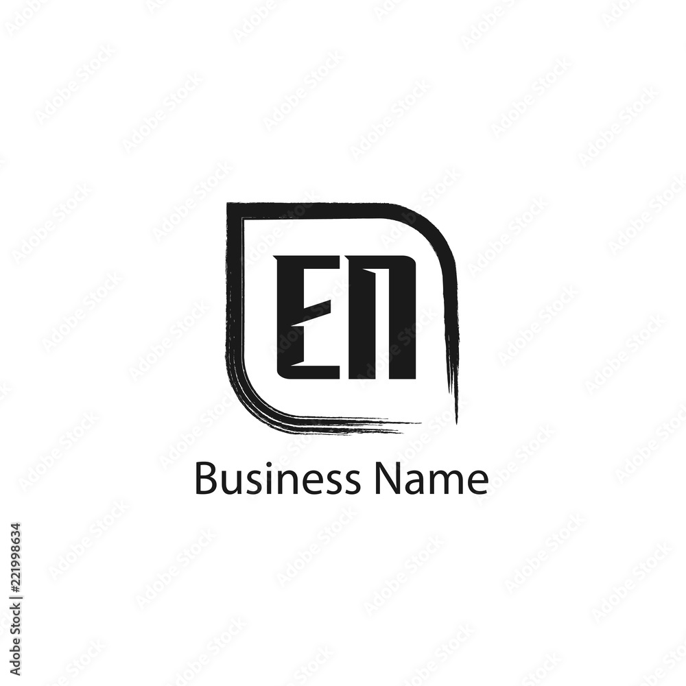 Initial Letter EN Logo Template Design Initial Letter EN Logo Template Design