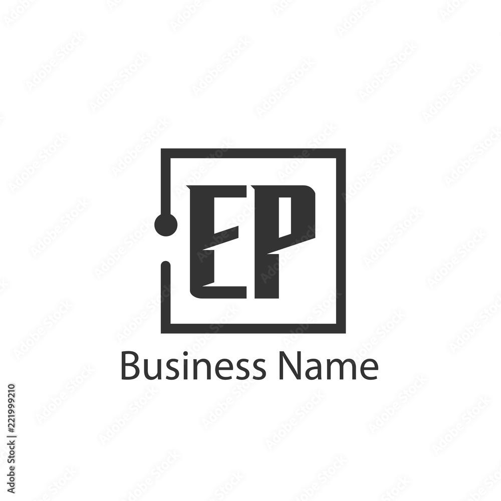Fototapeta premium Initial Letter EP Logo Template Design