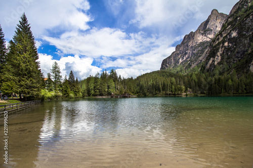 Lake Braies in Dolomites, Italy