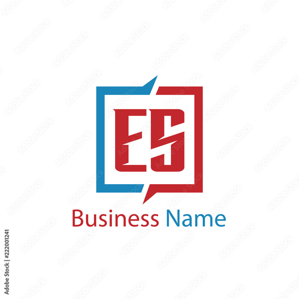 Initial Letter ES Logo Template Design Initial Letter ES Logo Template Design
