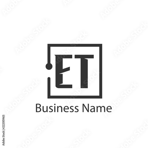 Initial Letter ET Logo Template Design