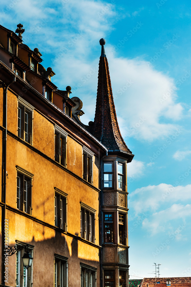 Antique building view in Old Town Colmar, Alsace, France Antique building view in Old Town Colmar, Alsace, France