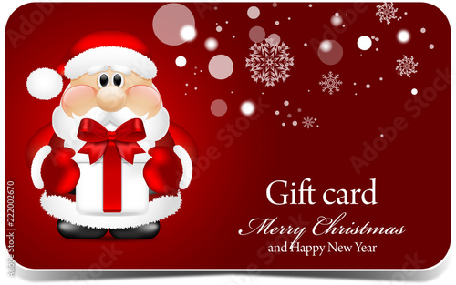 Gift card with Santa Claus