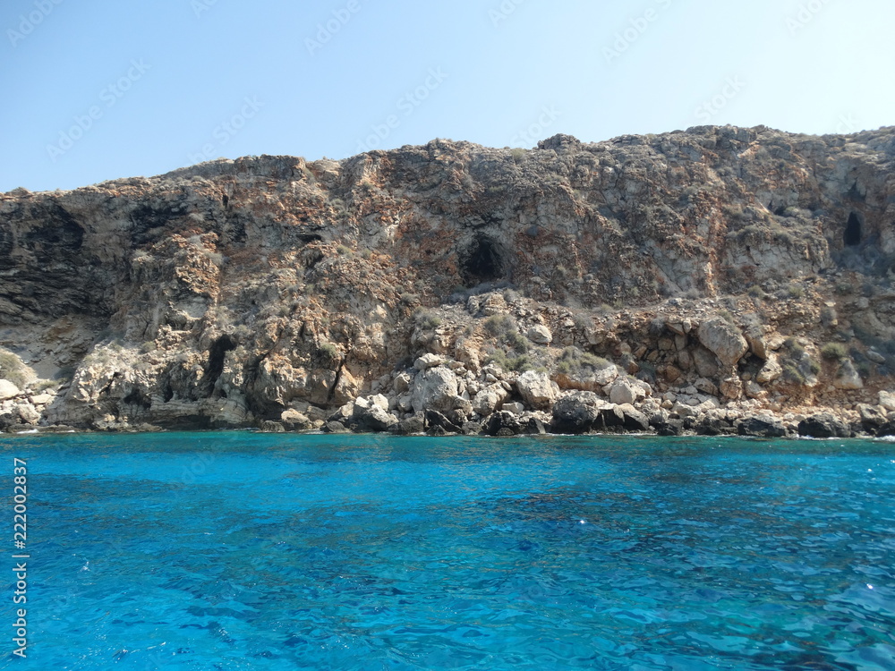 view of the island of Cyprus in the Mediterranean Sea