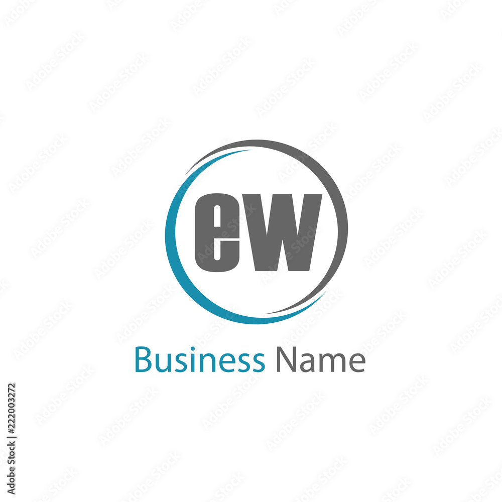 Initial Letter EW Logo Template Design