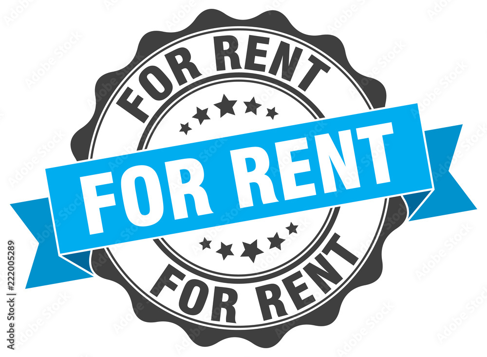 for rent stamp. sign. seal