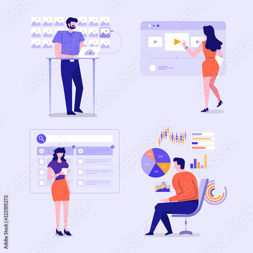 Business Characters Vector Set