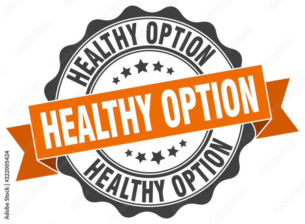 Fototapeta premium healthy option stamp. sign. seal