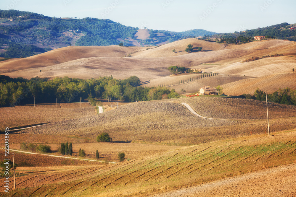 Typical autumn rural landscape in Tuscany, Italy